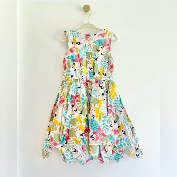 Tommy Bahama Tropical Floral Sleeveless Dress Kids Girl 3T w/Star Button Details - Picture 1 of 5